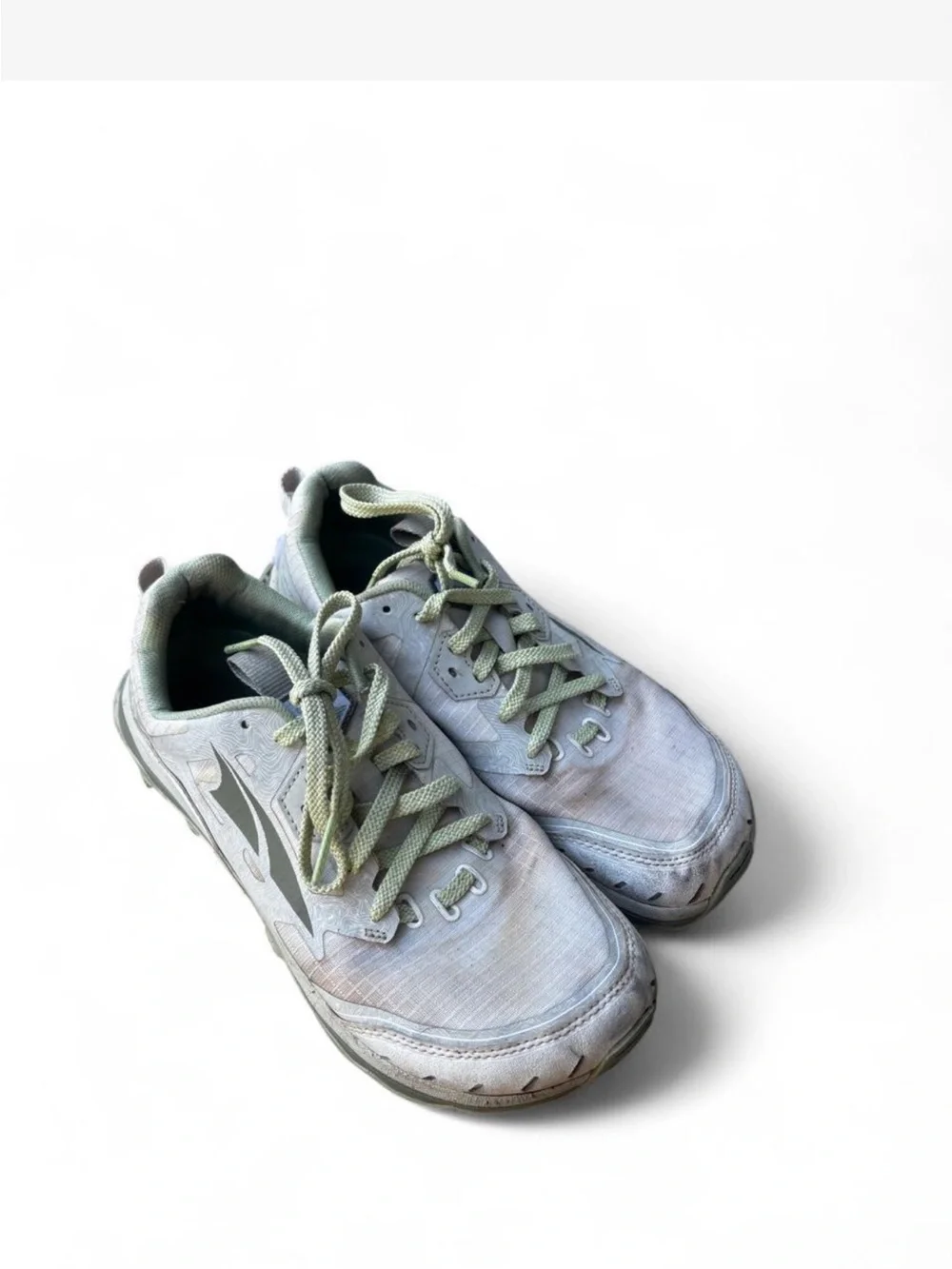Altra Trail Running Shoes in Light Gray-Green (lone peak)